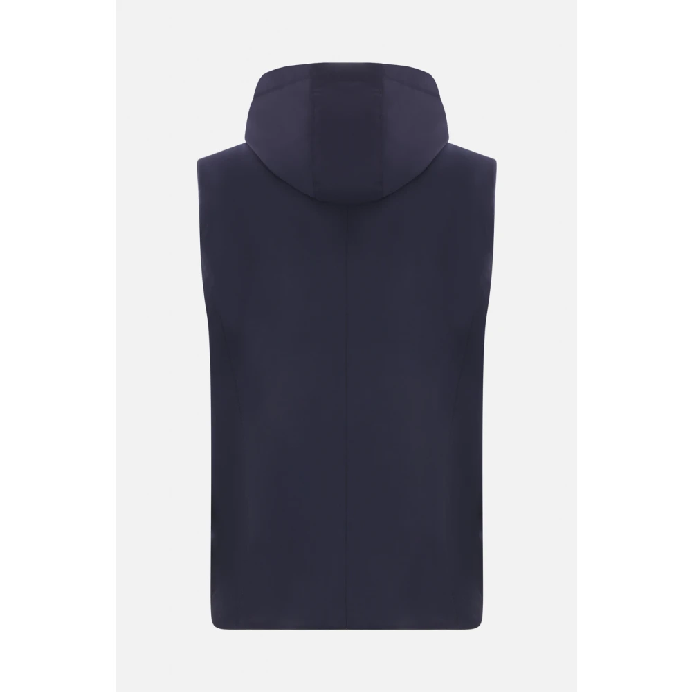 BRUNELLO CUCINELLI Blauwe wollen gewatteerde jas Blue Heren