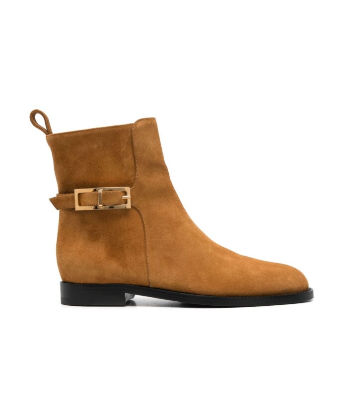brown-suede-ankle-boots-with-buckle-detailing
