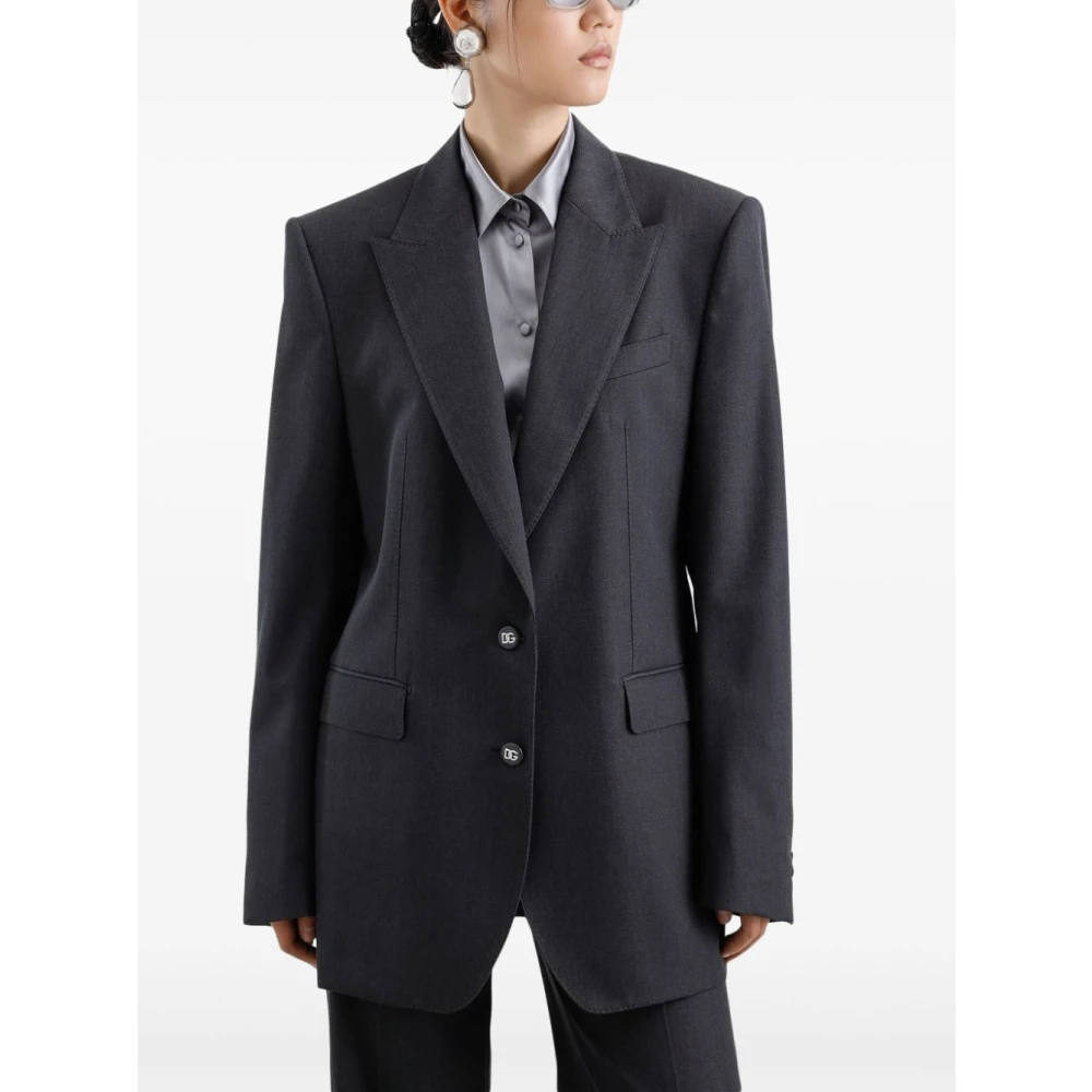Dolce & Gabbana Monopetto Blazer Jasjes Gray Dames