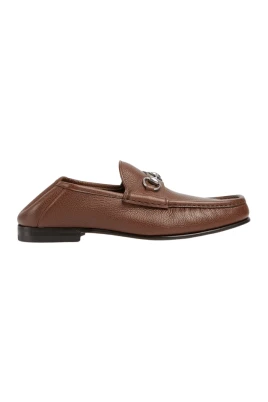 Bruna Horsebit Loafers med Moc Stitching