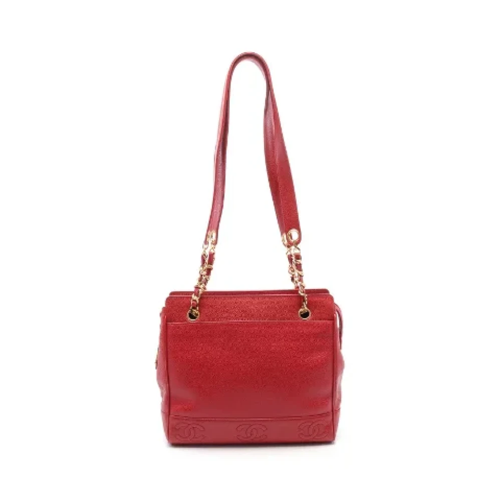 Chanel Vintage Pre-owned Leather crossbody-bags Red Dames