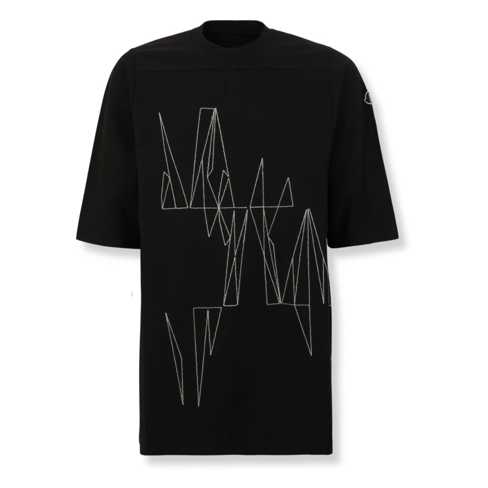 Moncler , T-Shirts, Male, Black, M, Jumbo Ss T