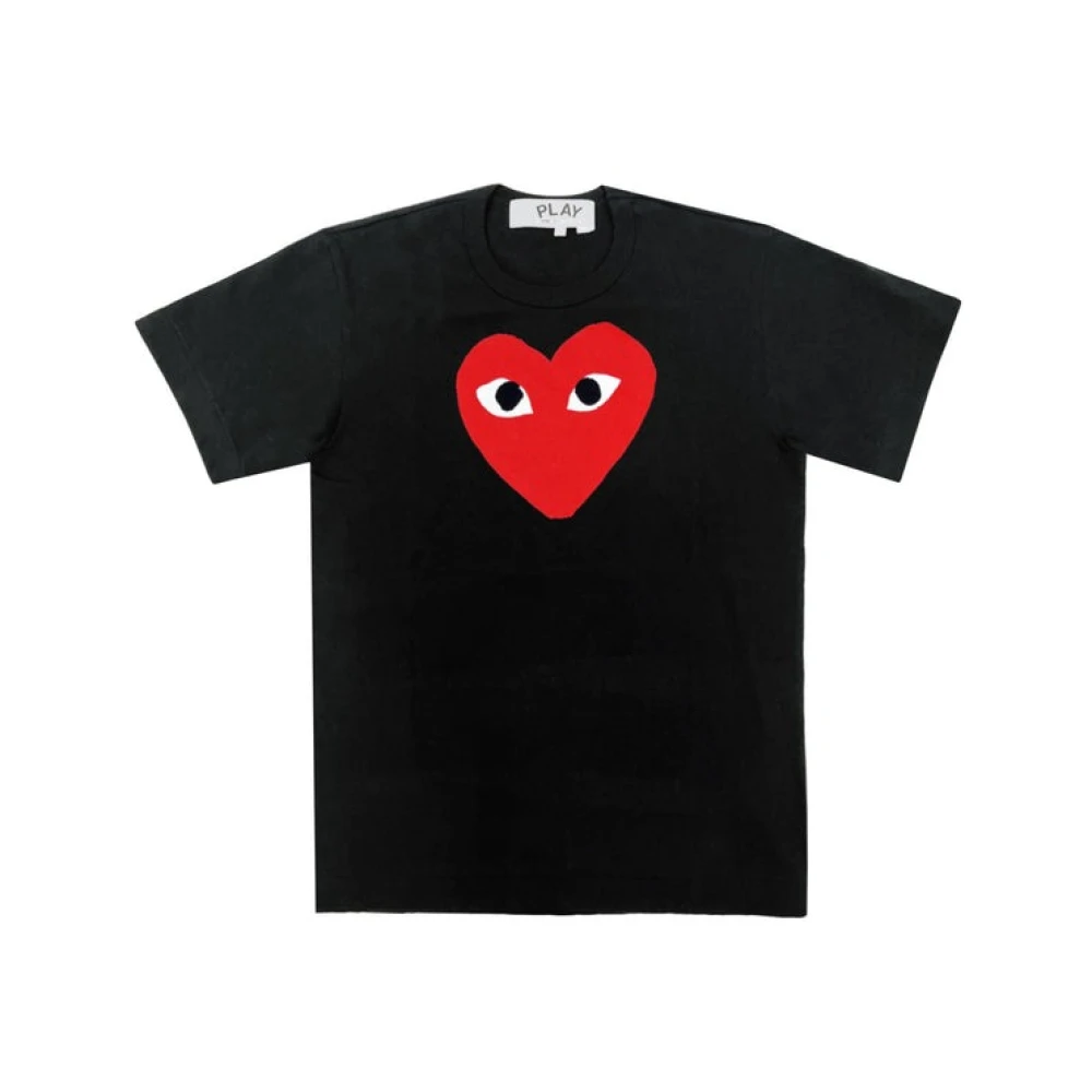 Comme des Garçons Play Zwart Heart Logo T-shirt Black Unisex