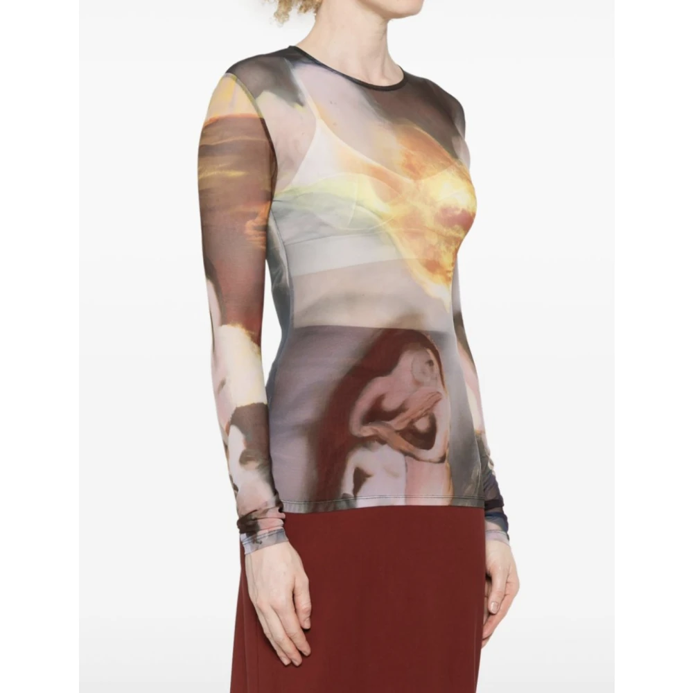 Mugler Mesh Top Sunset Sees Multicolor Dames