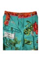 pantalon-droit-imprime-en-soie-verte