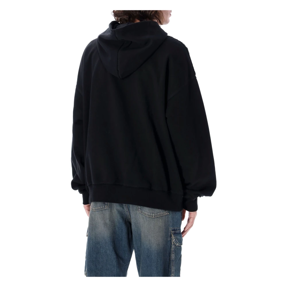 Misbhv Zwarte Gebreide Hoodie Aw24 Black Heren