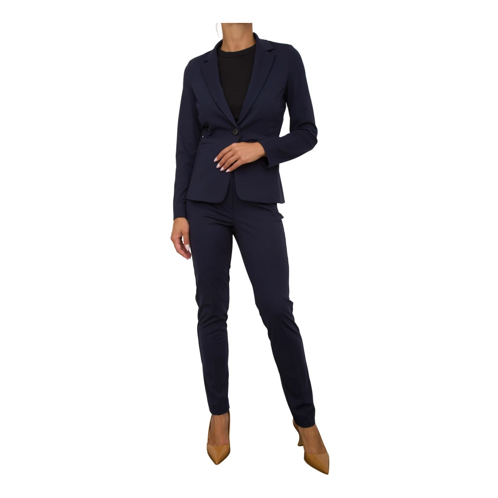 Marella Blauwe Jersey Jas Blue Dames