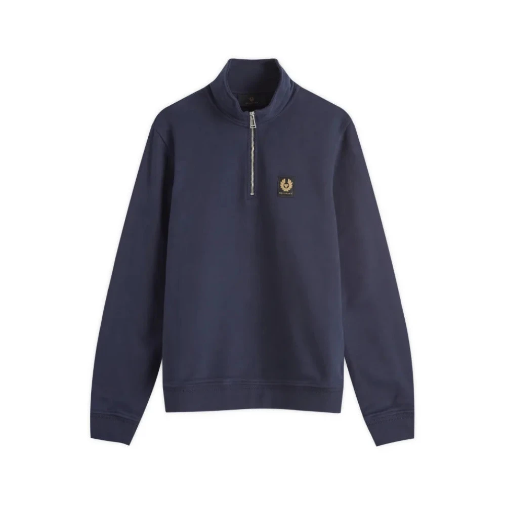 Belstaff - Men's - Half Zip Sweatshirt - Navy - Image 3