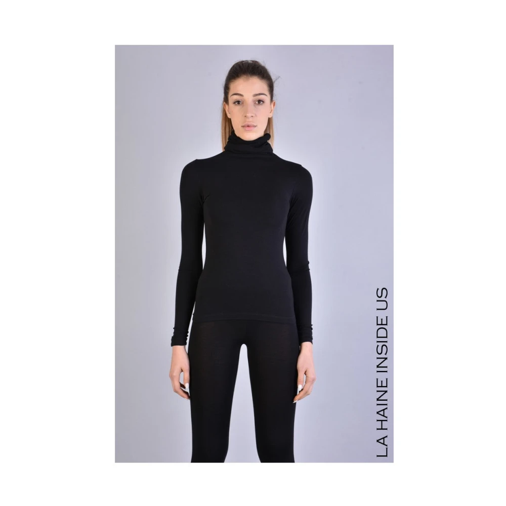 La Haine Inside Us Hoogwaardige lange mouw blouse Black Dames