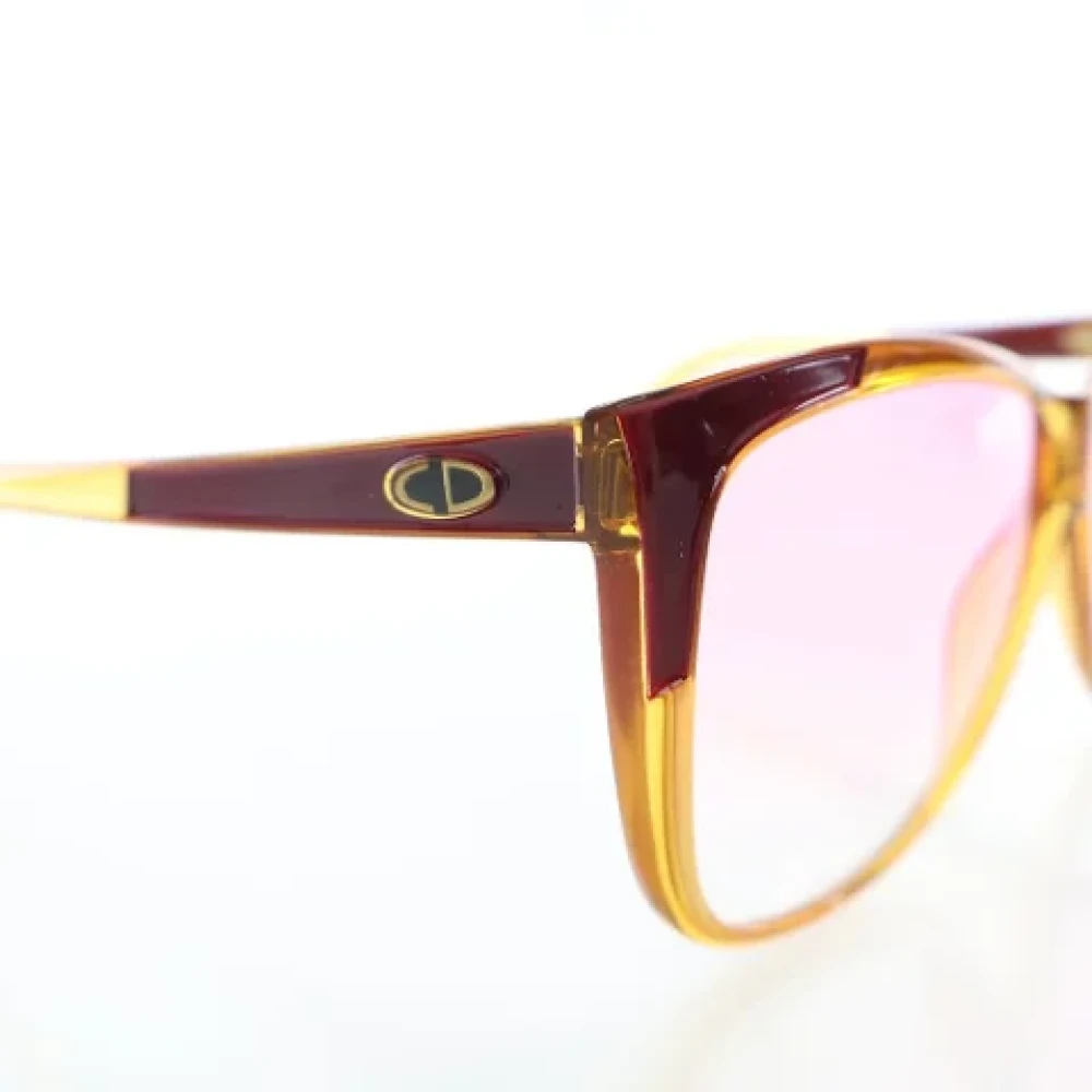 Dior Vintage Pre-owned Plastic sunglasses Orange Dames