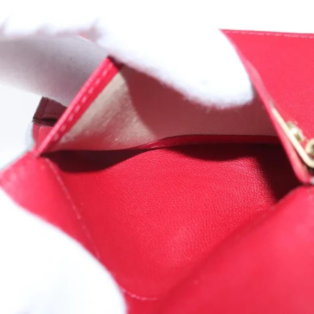 Chloé Pre-owned Leather wallets Red Dames