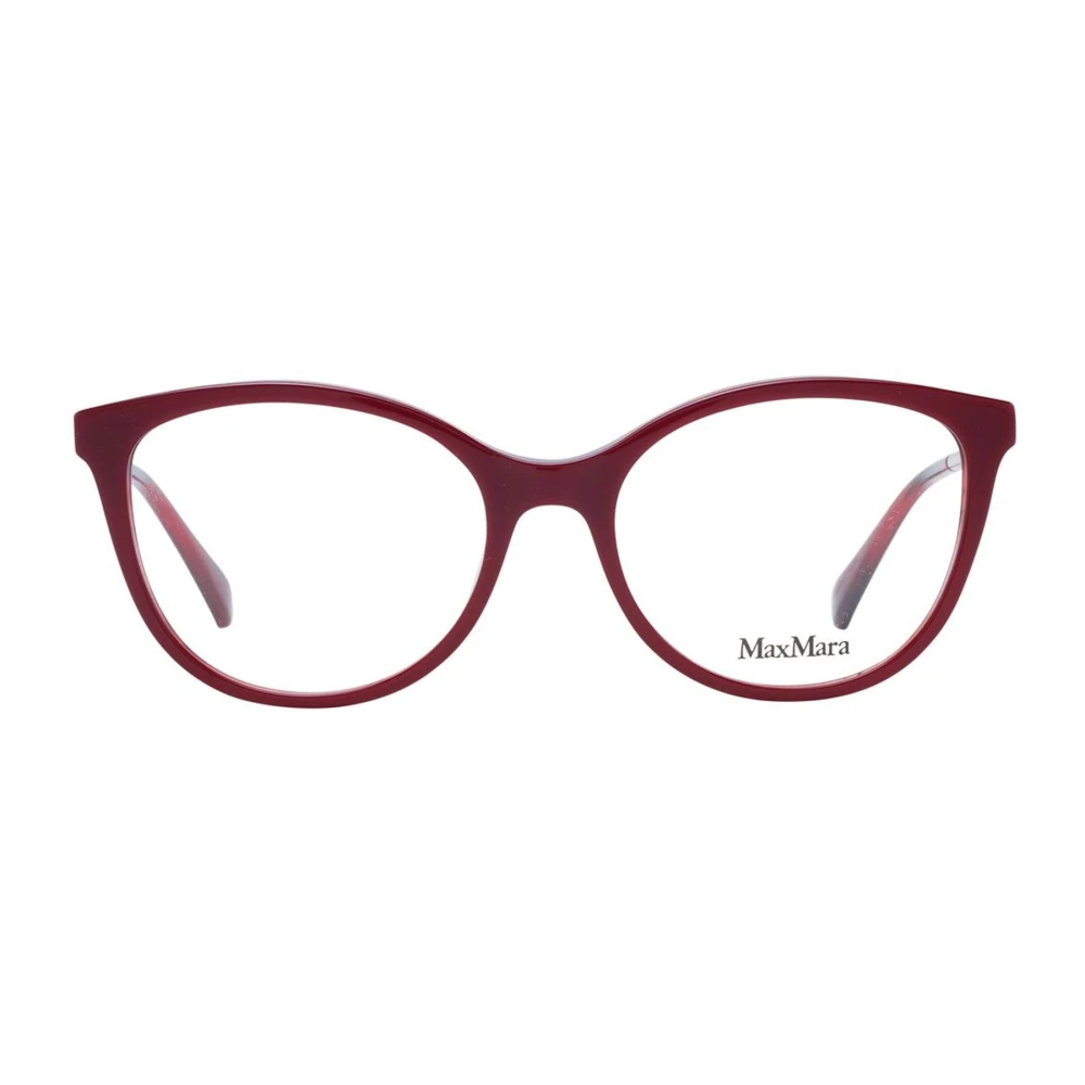 Max Mara Rode Dames Optische Brillen Stijlvolle Ronde Red Dames
