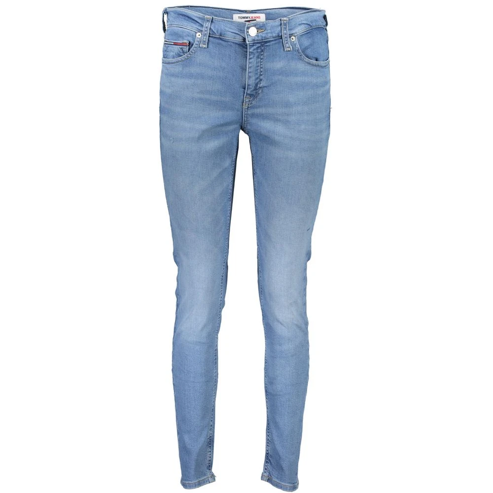 Tommy Hilfiger Women's Blue Skinny Fit Jeans, W27 L30, Nora Mid Rise Skinny Jeans