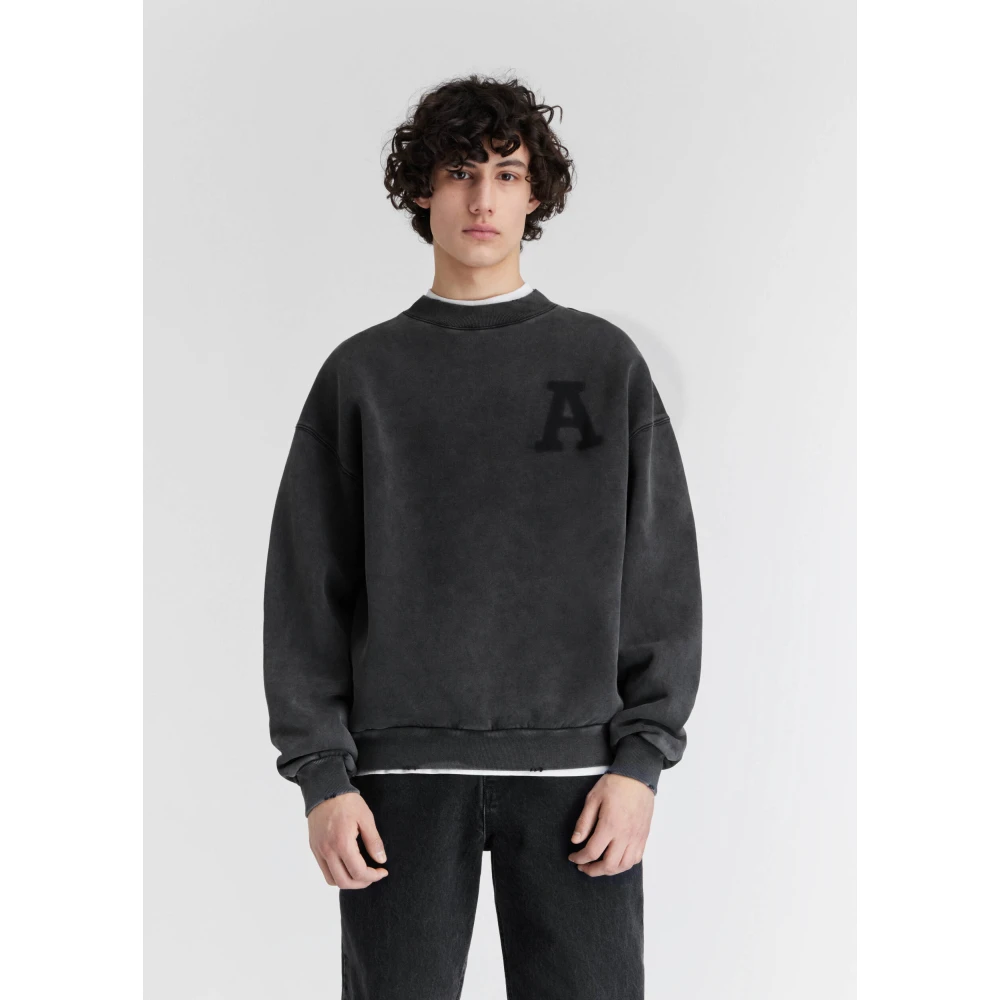 Axel Arigato State Gewassen Sweatshirt Black Heren