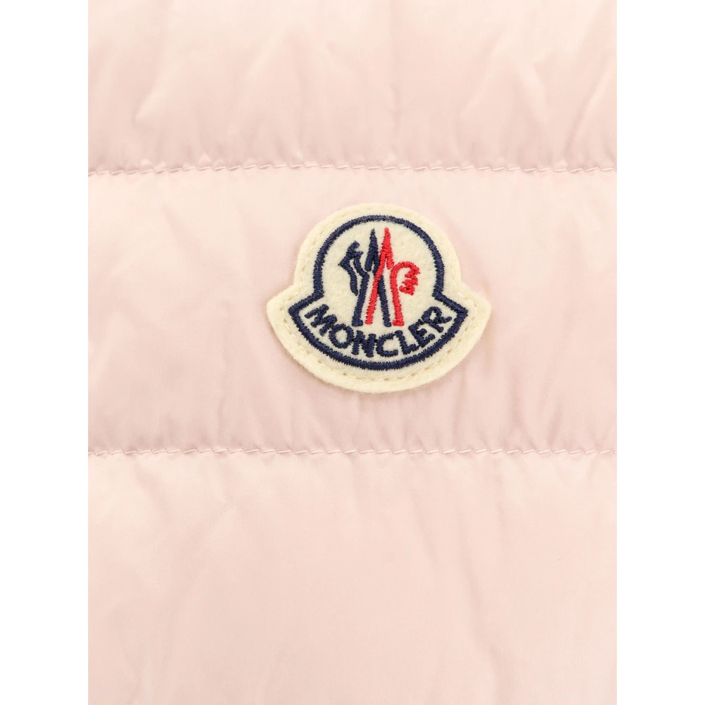 Moncler Nylon Mouwloos Jack met Donsvulling Pink Dames