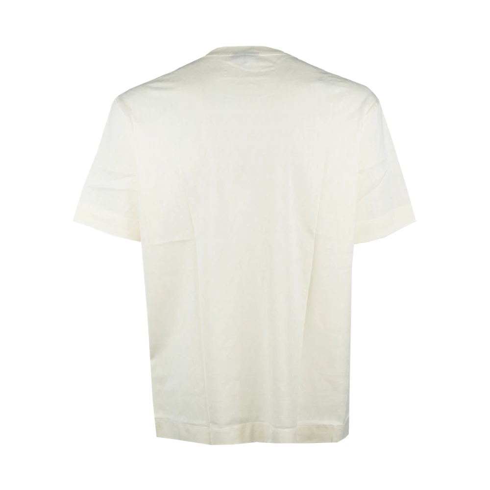 Emporio Armani Casual Katoenen T-Shirt voor Mannen Beige Heren