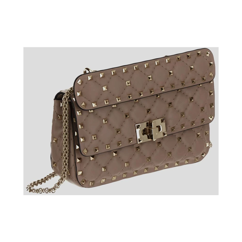 Valentino Garavani Spike Leren Tas Brown Dames