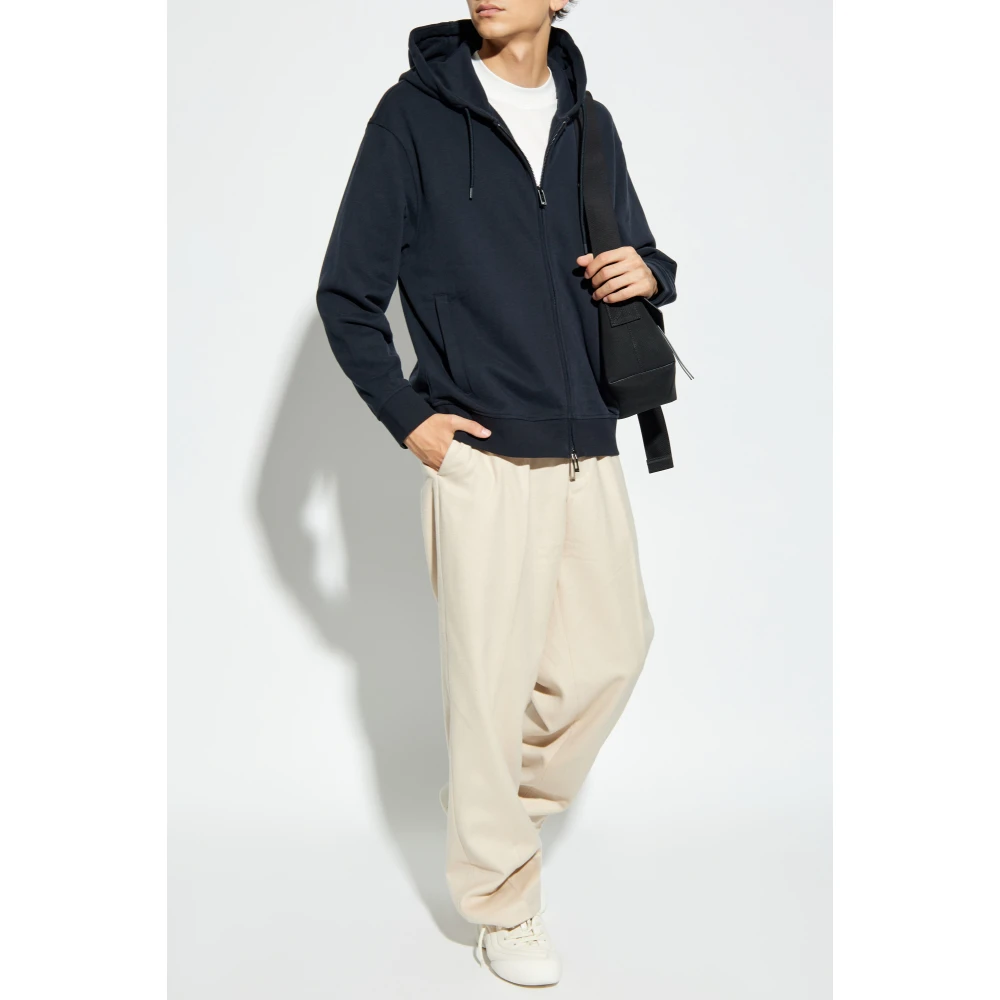 Emporio Armani Ritssluiting Sweatshirt Blue Heren