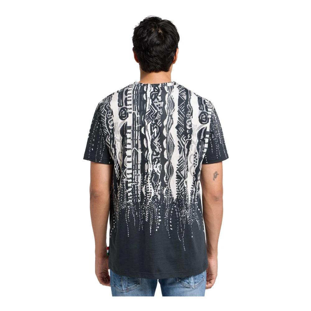 carlo colucci Pixel Knit T-Shirt Black Heren