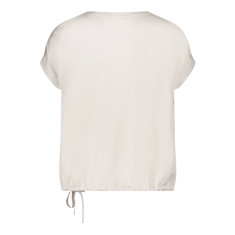 Betty & Co Casual trekkoord blouse Beige Dames
