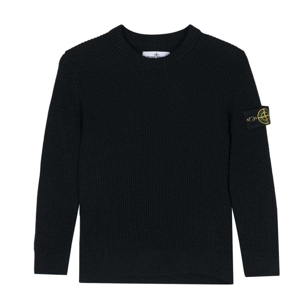 Stone Island Boys Black Turtleneck Jumper - Kids Knitwear - 10 Y - Kids