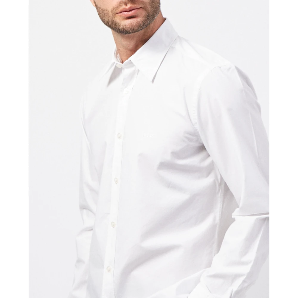 Boss Wit Regular Fit Overhemd White Heren