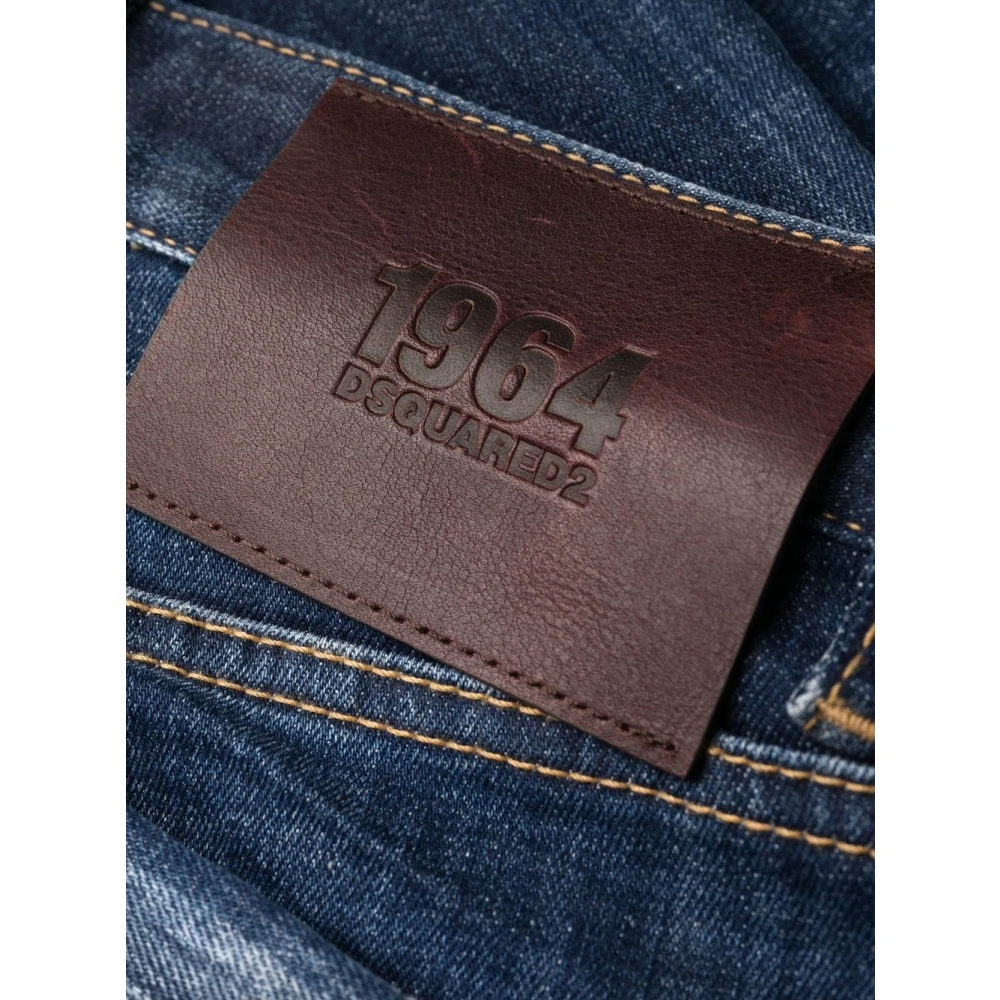 Dsquared2 Uitlopende Versleten Jeans Blue Dames