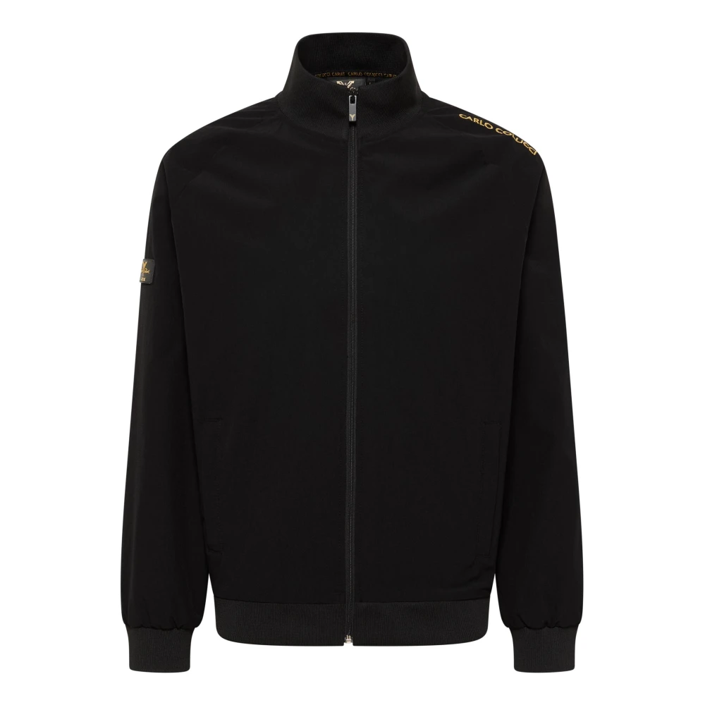 Carlo Colucci Urban Tracksuit Jacket med exklusiva designelement Black, Herr