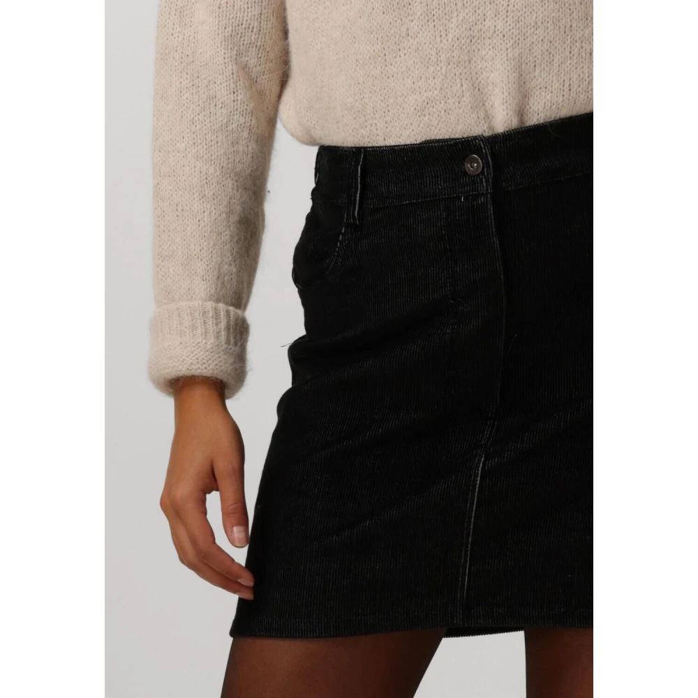 By-Bar Josie Cord Rok Trendy en Stijlvol Black Dames