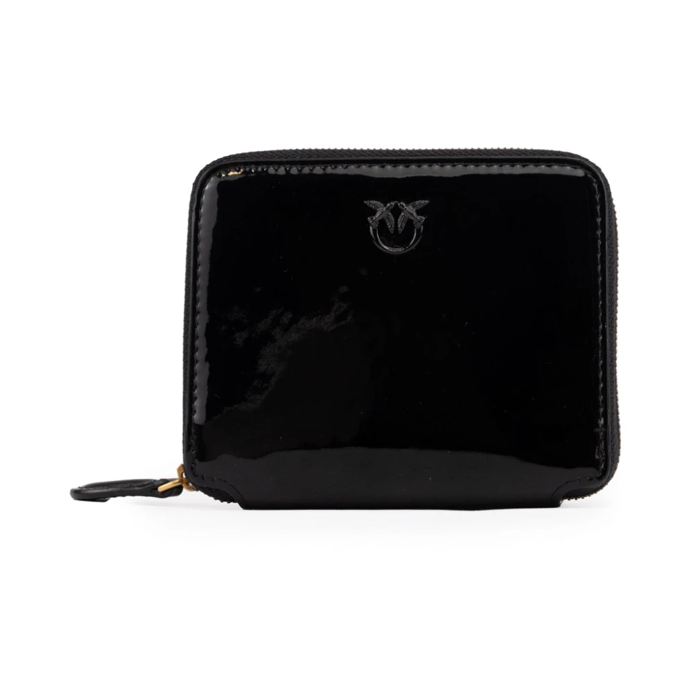 Pinko Gewatteerde Love Birds Portemonnee in Zwart Black Dames