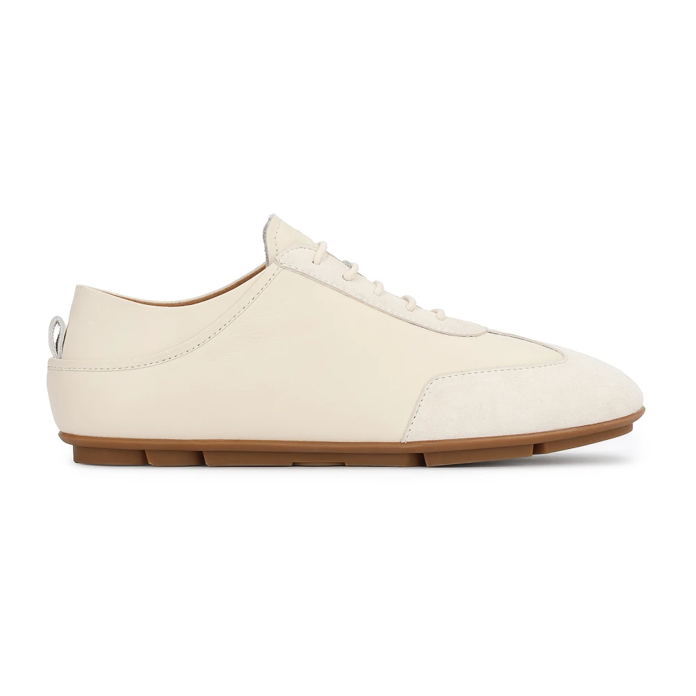 Kazar Kazar Sneakers van glad leer en suède Dames Schoenen Beige