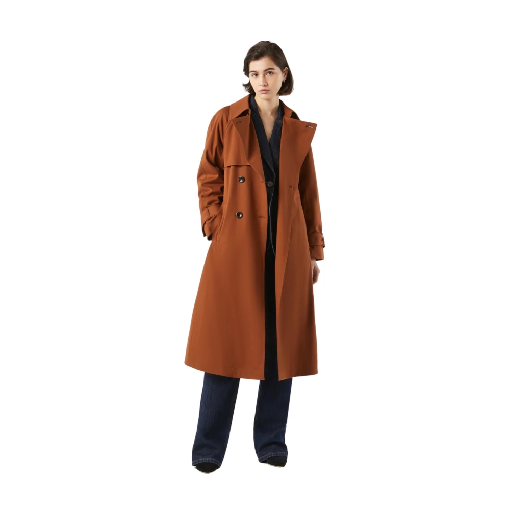 Pennyblack Stijlvolle Trenchcoat voor Vrouwen Brown Dames