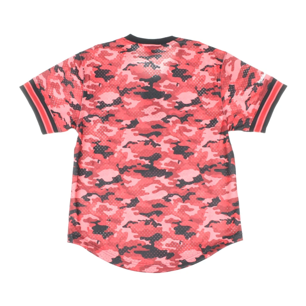 Mitchell & Ness NBA Camo V-hals Teamkleur Jas Red Heren