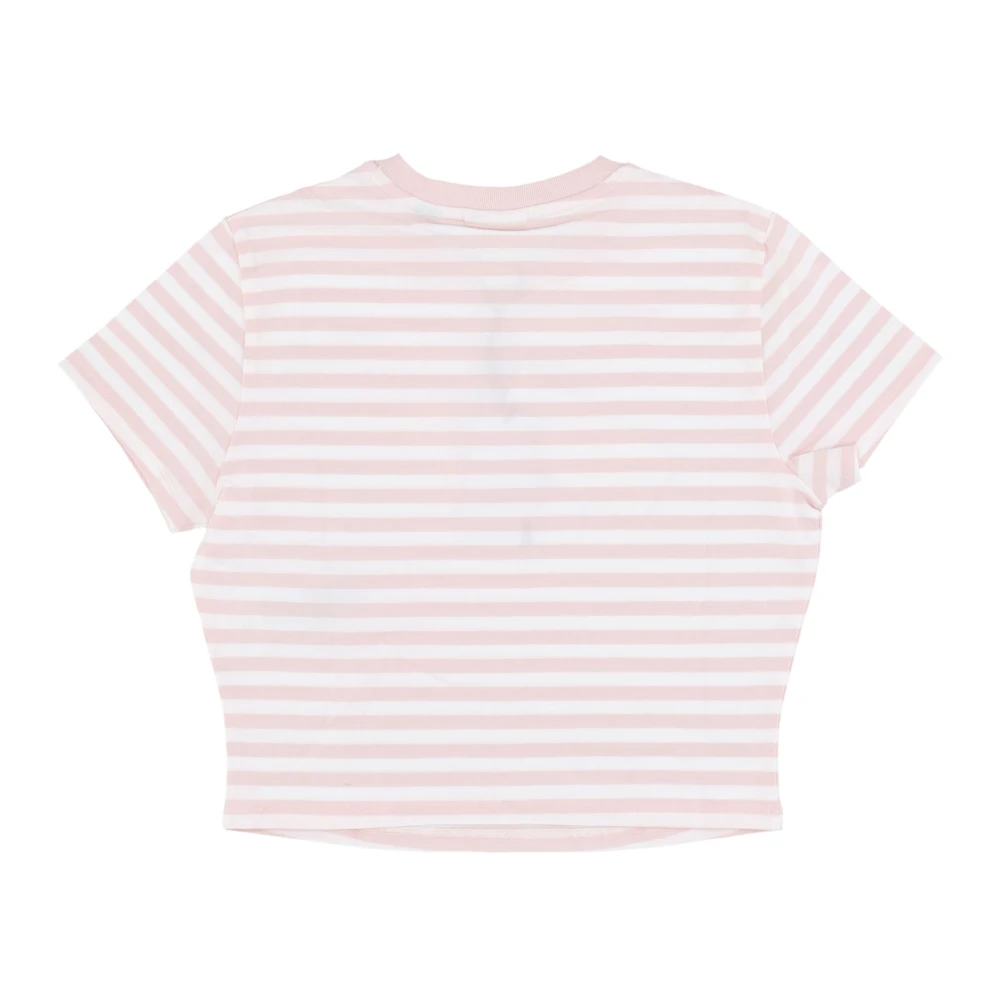 Guess Gestreepte Crop Tee Katoen Blush Multicolor Dames
