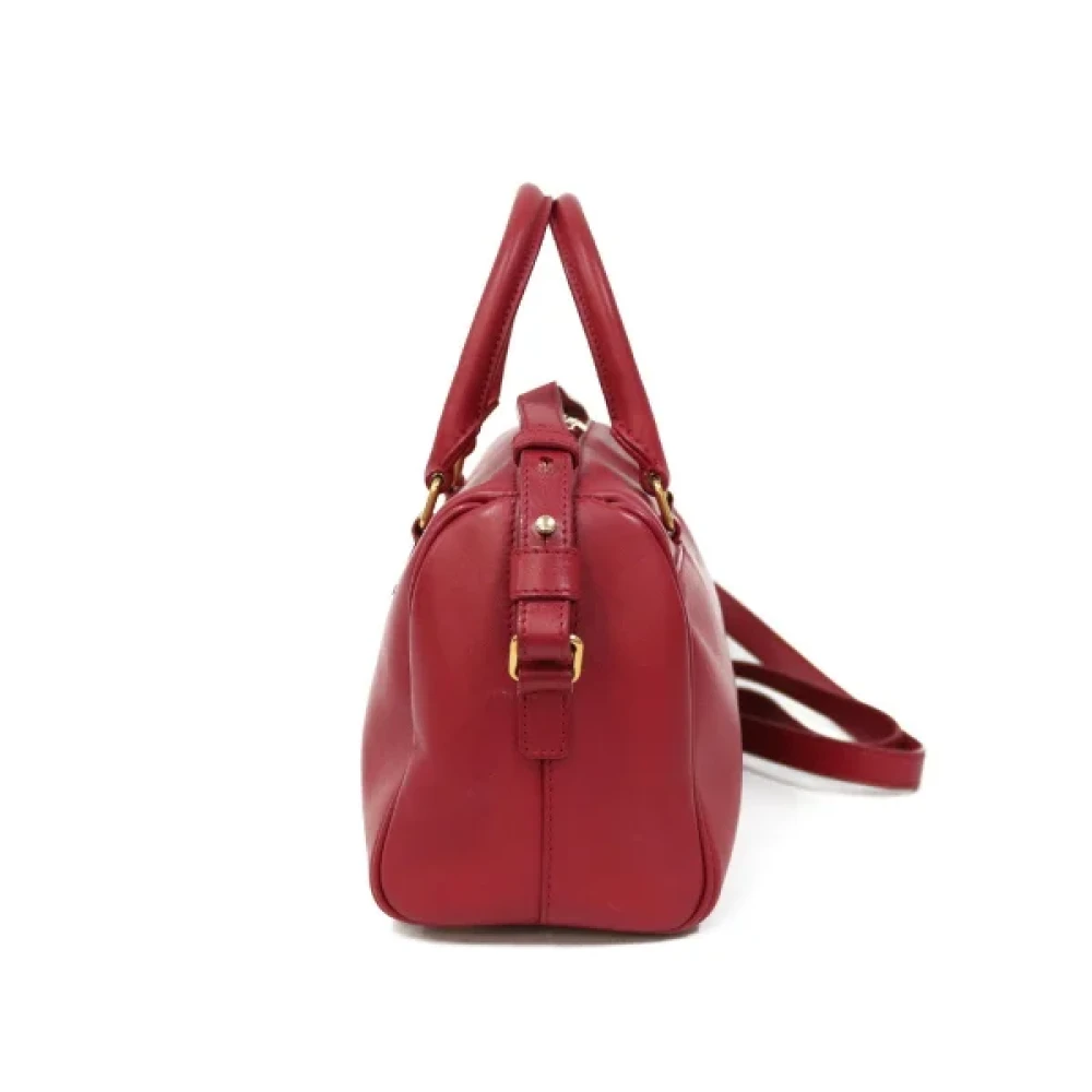 Saint Laurent Vintage Pre-owned Leather handbags Red Dames