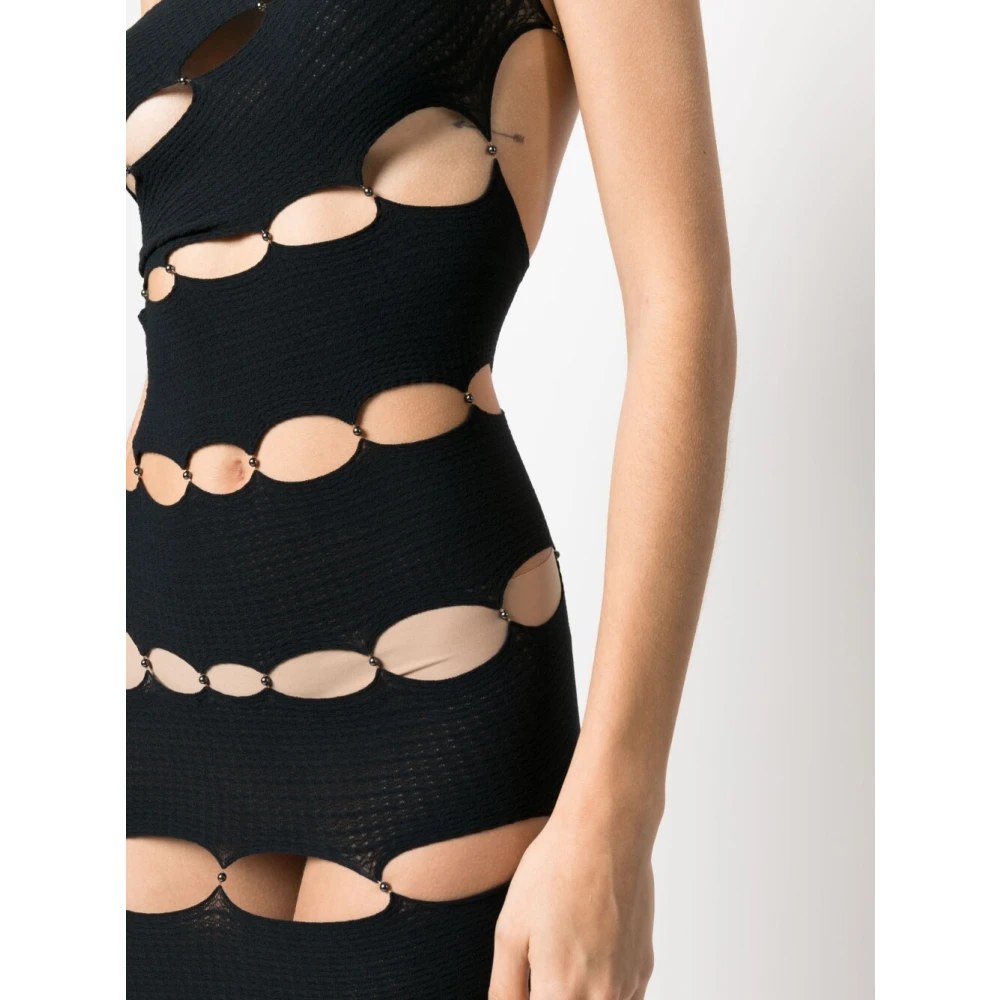 Rui Zwarte Bodycon Jurk met Uitsnijdingen Black Dames