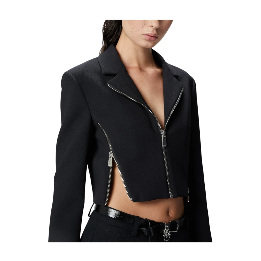 pinko Stijlvolle Jas voor Vrouwen Black Dames