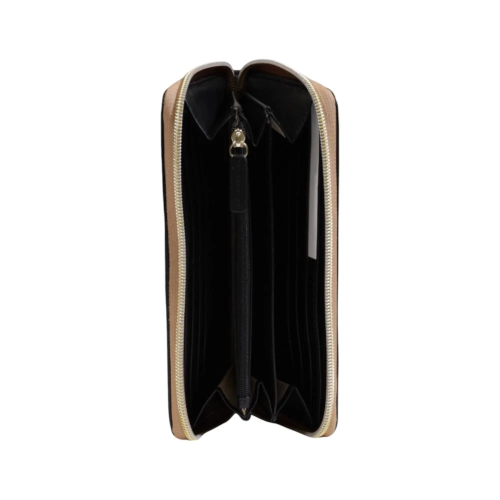Alviero Martini 1a Classe Zwarte leren damesportemonnee Herfst Wintercollectie Brown Dames