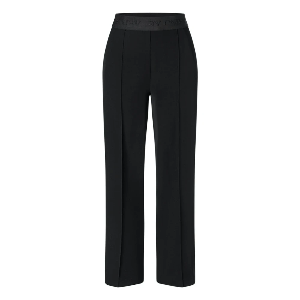 Cambio Women's Black Straight Trousers, 3XL, Wide Trousers