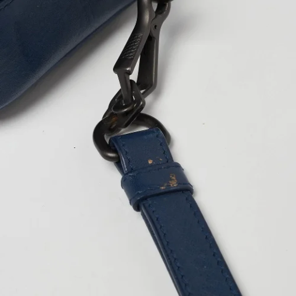 Bottega Veneta Vintage Pre-owned Leather pouches Blue Heren