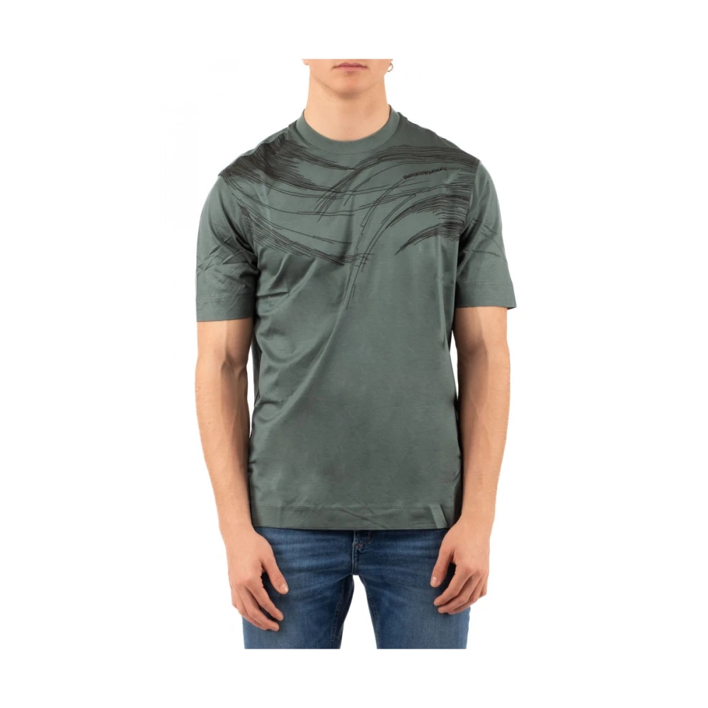 Emporio Armani Stijlvol T-shirt voor mannen Green Heren