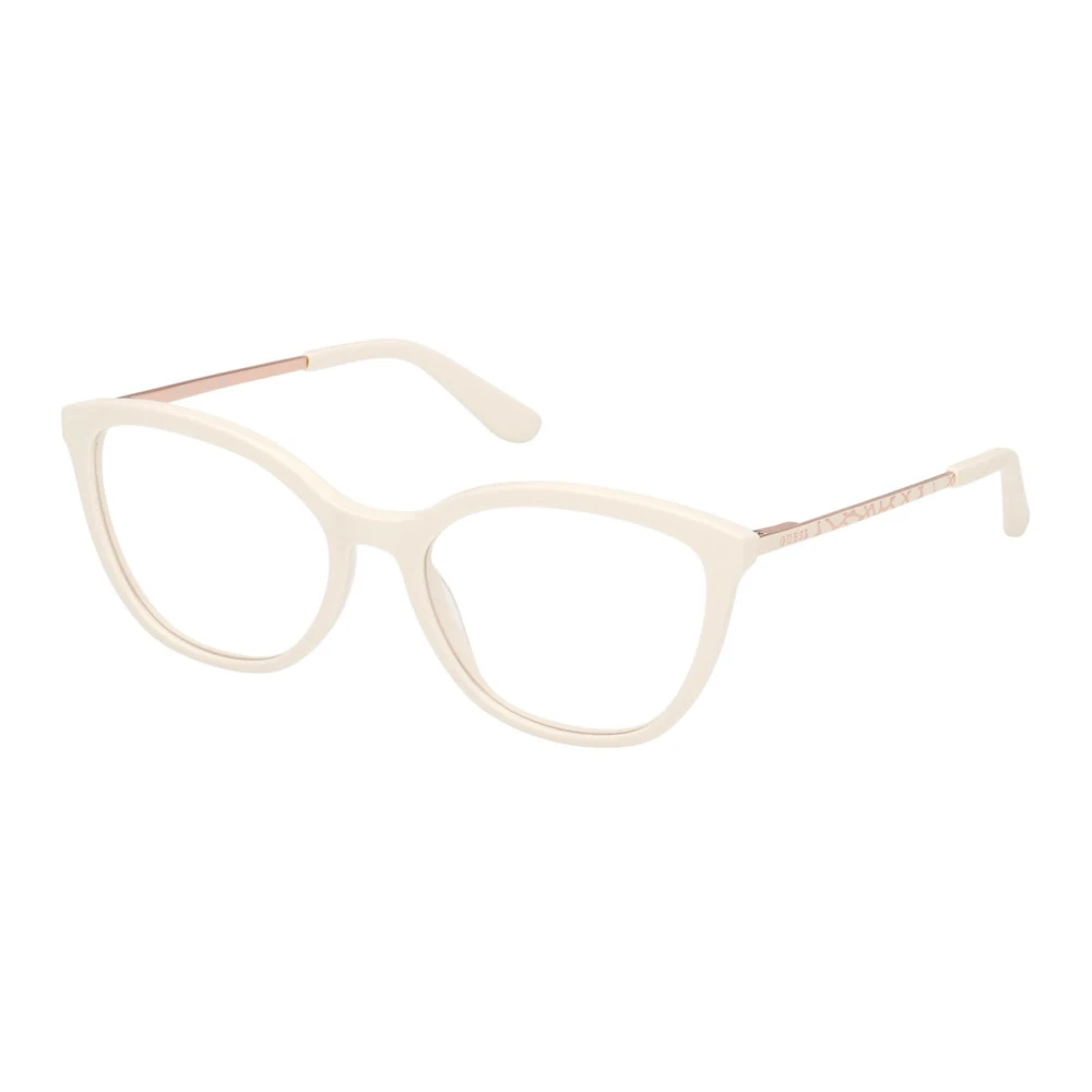 Guess Unisex White Glasses, 55 Mm, Cat-Eye Sunglasses