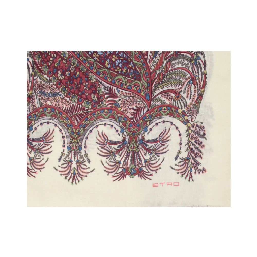 Etro Women's Multicolor Scarves, One Size, Floral Paisley Cashmere Blend Scarf
