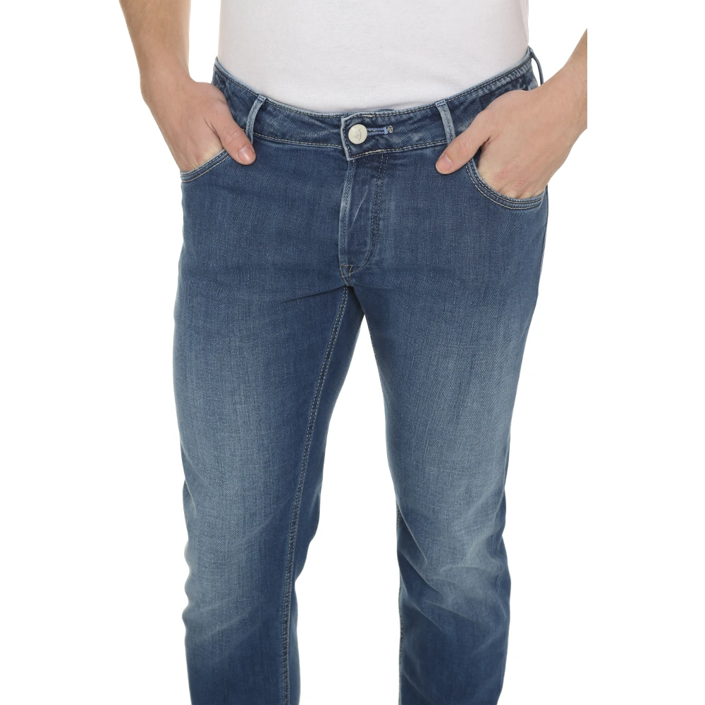 Hand Picked Klassieke Straight-Leg Jeans Blue Heren