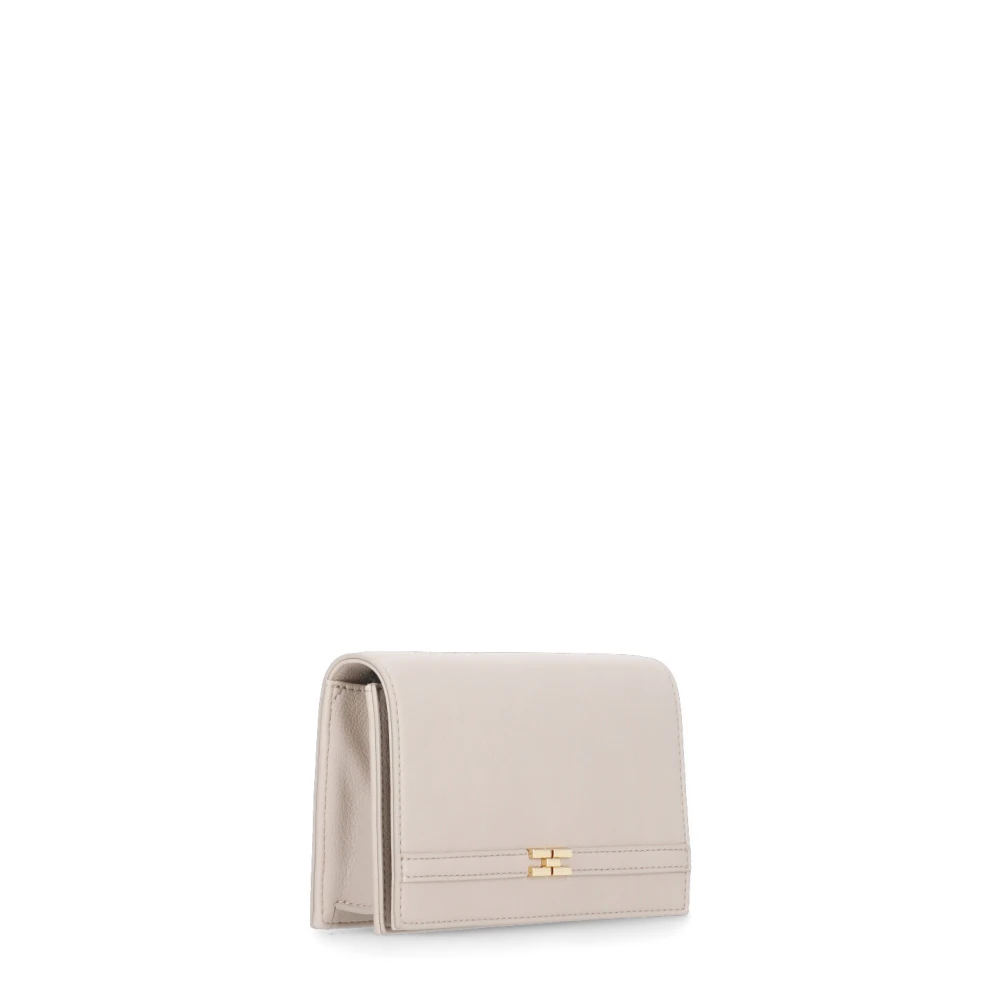 Elisabetta Franchi Beige Pochette met Kettingband Beige Dames