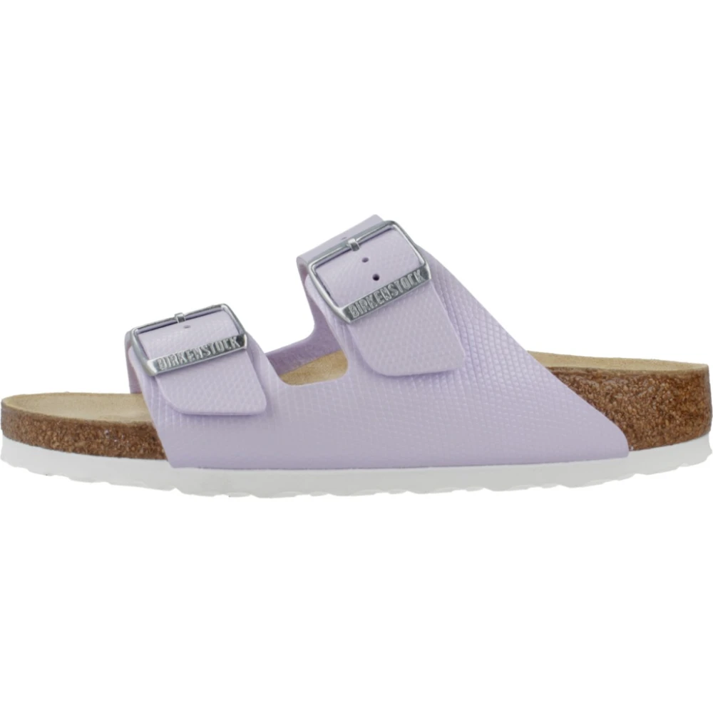 Birkenstock Women's Purple Sliders, 8 Uk, Embossed Arizona Sliders