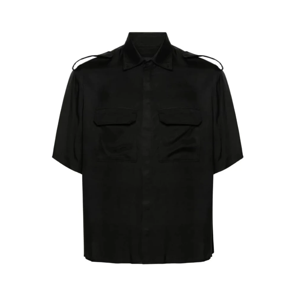 Neil Barrett Zwarte Katoenen Overhemd Black Heren