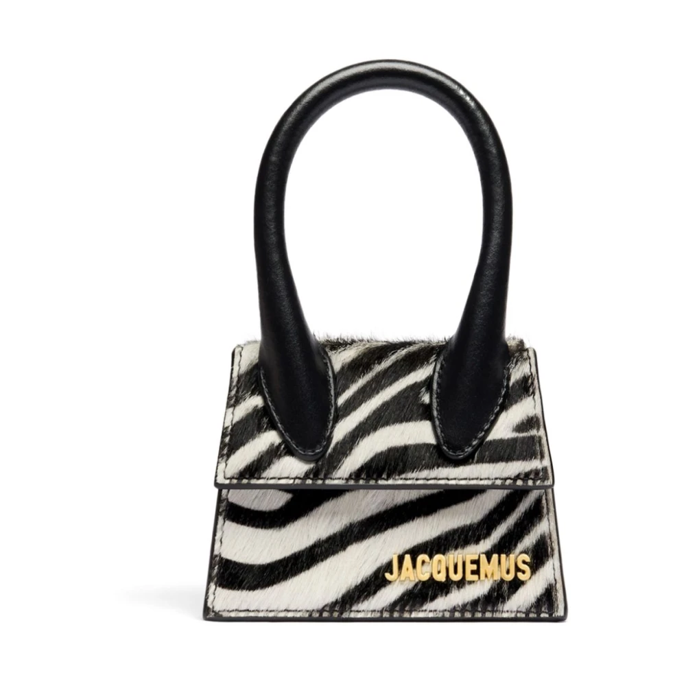 Jacquemus Zebra Print Schoudertas Black Dames