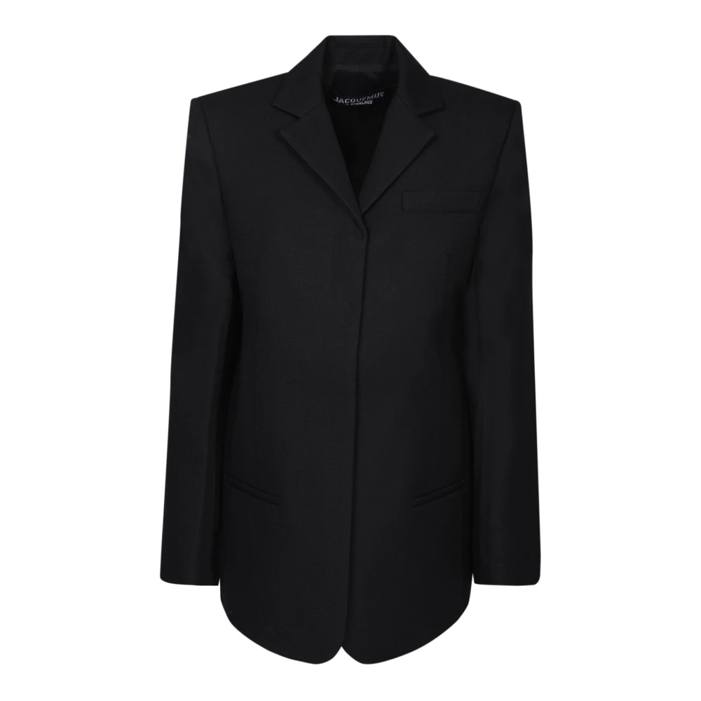 Jacquemus Vrouw Zwart Jassen Dames, 2XS, Wol, Inside-Out Blazer