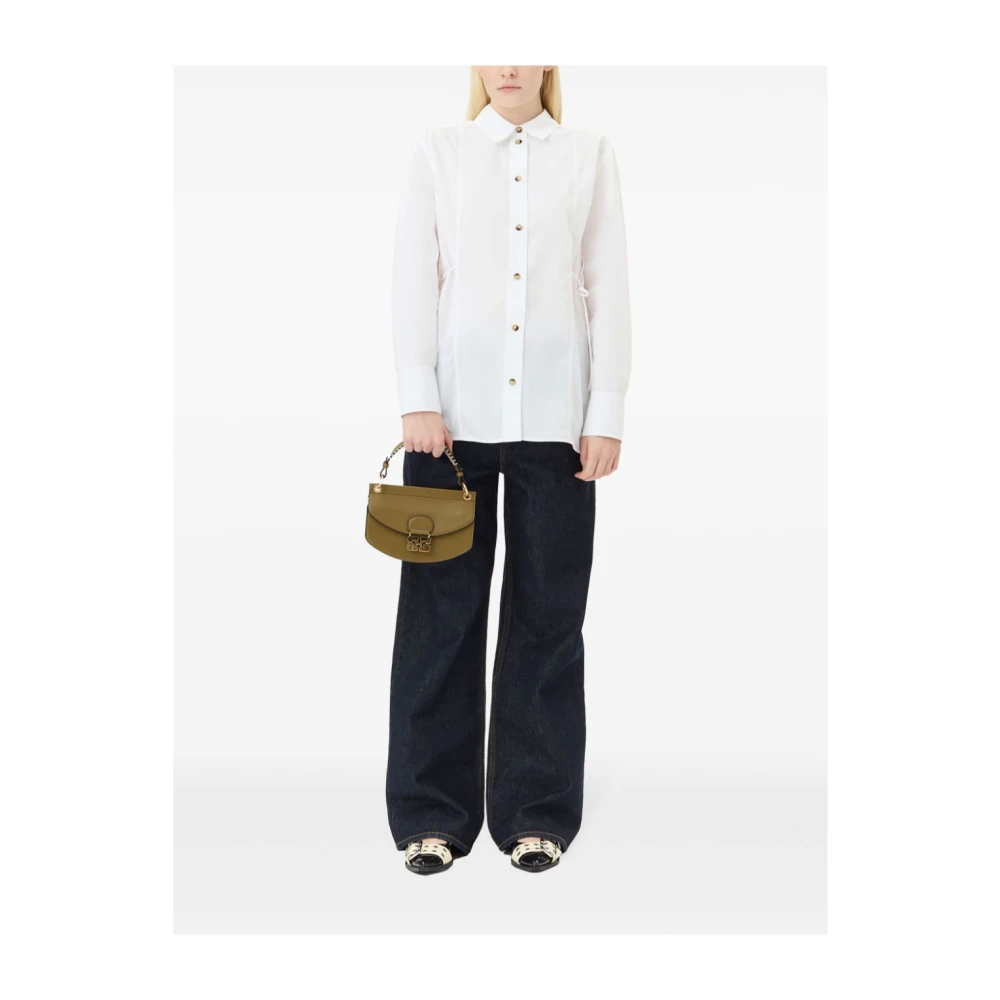 Ganni Groene Mini Top Handvat Tas Green Dames